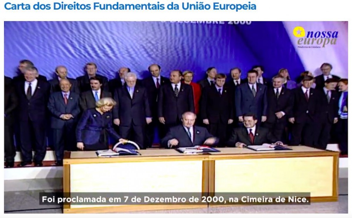 Nossa Europa lança vídeo que explica a Carta dos Direitos Fundamentais